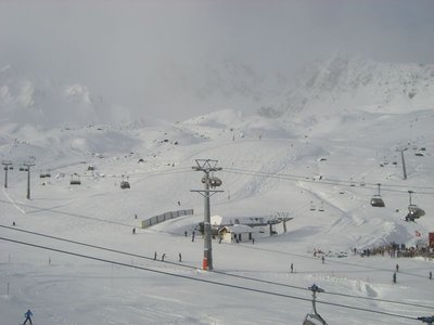 Ab ca. 14 Uhr besseres Wetter und nahezu ausgestorbene Pisten...
