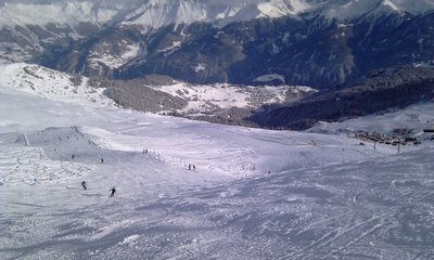 Zahnboden- und Seablesabfahrt am frühen Sonntagnachmittag.