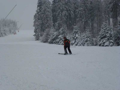Auf einer der roten Talabfahrten