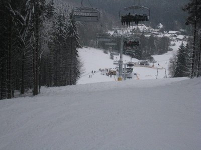 Neue Piste kurz vor der Einfahrt in die Große Bürre