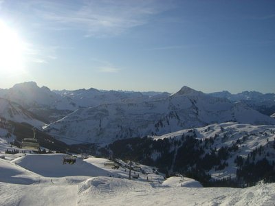 Blick von der Bergstation des Hasenbühel 6er Richtung Faschina