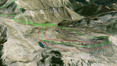 Hexenseeabfahrt mit gps in google-earth