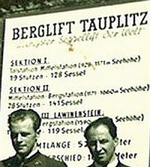 Liftplakat Eröffnungsfeier 1956 3 Sektionen