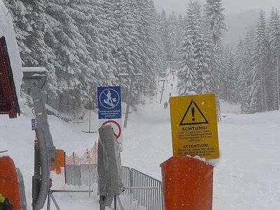 Mit diesem kurzen Schlepplift geht es zurück zur DSB.