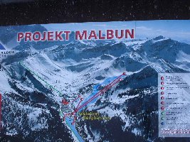 Werbung vom Projekt Malbun an der Talstatoin, mehr dazu im News Topic