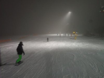 Flutlichtpiste an der Gondelbahn
