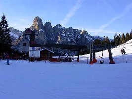 Gegen 16:00 Uhr in den vorletzten Lift des Tages.