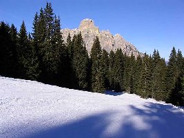 Waldabfahrt nach Corvara.