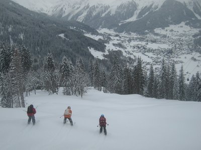 Madrisa (Mi.) - Talabfahrt unter der Gondel