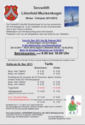 Winterfahrplan 2011/2012