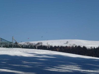Snowkiter auf der Wasserkuppe - ein Markenzeichen