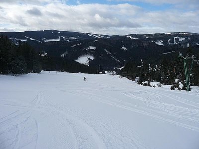 Talfahrt am Kressbachhang.