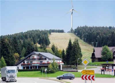 Diskutierte Windkraftanlage auf dem Mehliskopf ... im Erholungsgebiet.
