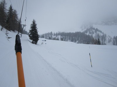 2-SL Larchkopf, daneben die Piste 4