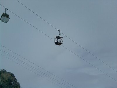 Abgebrannte Materialgondel