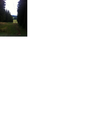 Hier war ich im Sommer mit dem Bike unterwegs, (Sicht von der Bergstation)