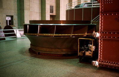 Ausgebautes Laufrad einer der Francisturbinen