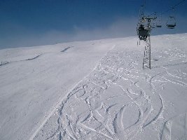 DSB La Cauma 1650 - 2200m, Länge 2000m, WSO &amp;amp; Sessel Garaventa, und Rote Piste....