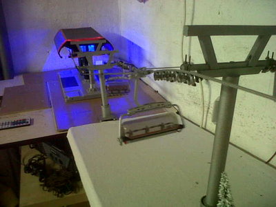 Blick von Stütze 3 auf Talstation und unteren Streckenabschnitt