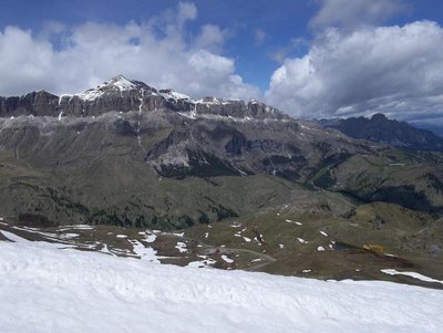 Bergstation von oben aus der Porta Vescovo gesehen
