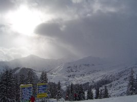 Aussicht aus Fiss zur Komperdell und Lazid