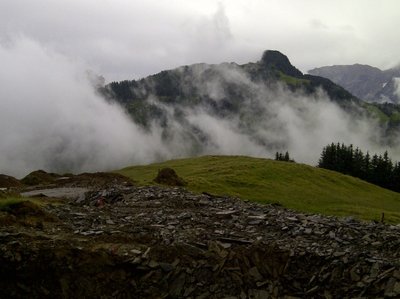 Blick die Trasse abwärts