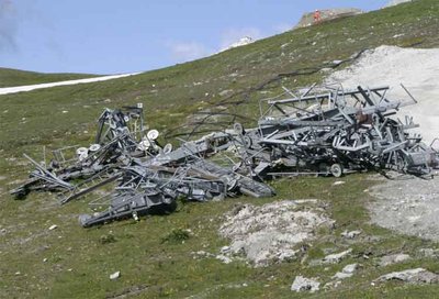 Reste der 2SBF Alp Ruschein unterhalb von Stn. Crap Masegn