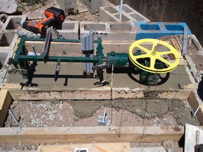 Drive main foundation poured