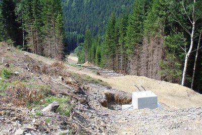 Seilbahntrasse unterer Bereich