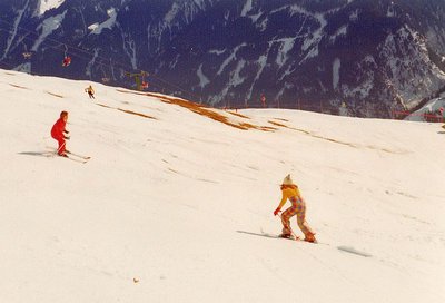 Abfahrt zur Mittelstation Finkenberger Almbahn II Swoboda. Giraksesseln.