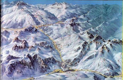 Arlberg Panoramakarte aus Skirama 1966