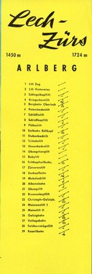 Liftliste Panoramakarte 1966