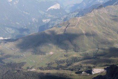 Trassenverlauf von der Jungfrau aus gesehen