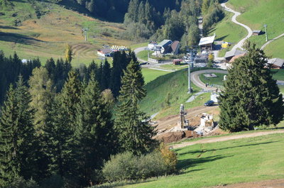 Lage der neuen Bergstation von oben.