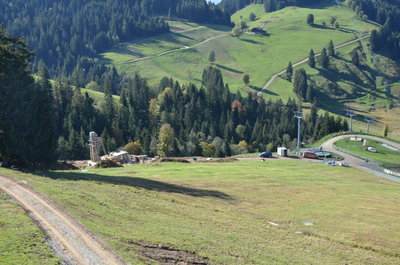 Baustelle der neuen Bergstation