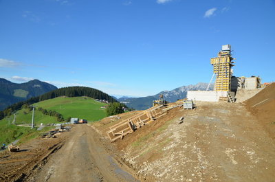 Baustelle; Blick Richtung Salvenmoos