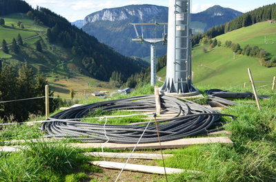 Abgelegtes Seil von der ehemaligen oberen Strecke