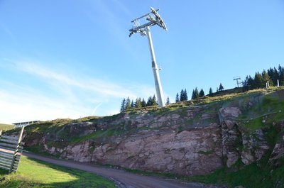 Kehre der Umfahrungspiste