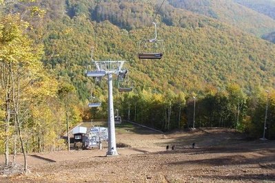 Blick zur Talstation; Steilstück