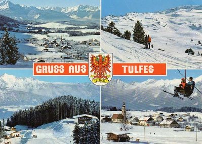 Glungezer Postkarte Multiview Anfang 1970er Jahre (Verlag Chizzali)