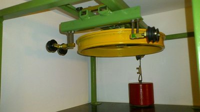 in der Berstation Umlaufscheibe W&S by PETZ mit Spannwagen und Gewicht..jpg