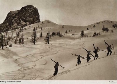 Aufstieg zum Priemesköpfl  Foto ca. 1935/1940  veröffentlicht 1940 in einem Innsbruck-Heft