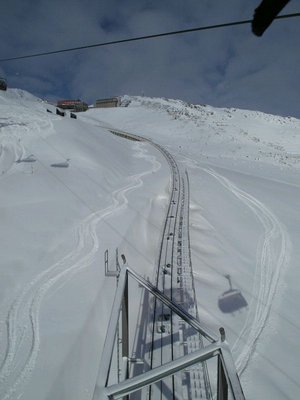 den obersten Teil sind wir je zweimal gefahren, um dann beim Messfeld zurückzuqueren.