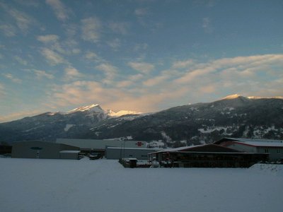 Anreise, kurz vor Igis. Blick auf den Calanda