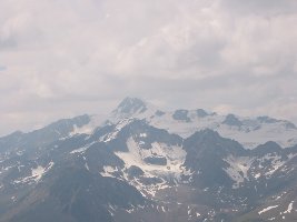 Die Wildspitze von Osten. Man sieht schön Nord- und Südgipfel