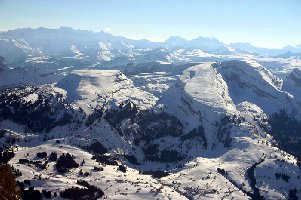 Skigebiet Wildhaus-Unterwasser von oben