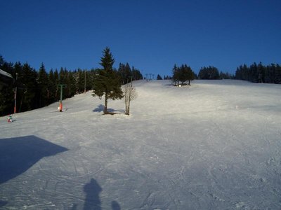Und dann wurde es so richtig tolles Wetter! Übrigens, der Lift stand nicht, es war nur einfach absolut nichts los!