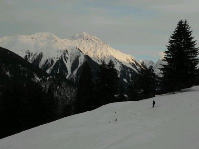 Talabfahrt nach Küblis (nicht offen) mit unlustigen Schneebedingungen