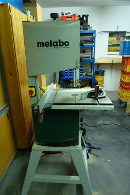 Bandsäge.Jetzt kann ich richtig arbeiten.