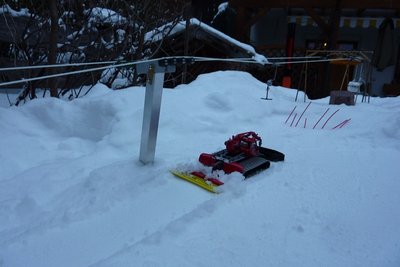 Pistenbully und Schräg-T Stütze